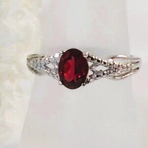 Garnet Ring 1.0 Carat SIZE 6-1/4